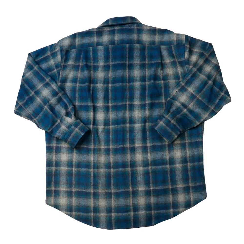 Vintage Pendleton Outdoorsman Blue Wool Button Up Size XL - Picture 7 of 7
